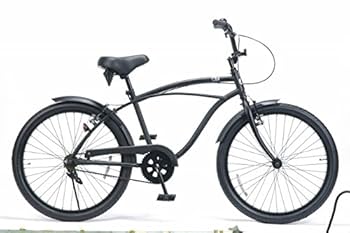 レインボービーチクルーザー【24インチ】 自転車 24KB-6SPEED マットブラック レインボー ビーチ